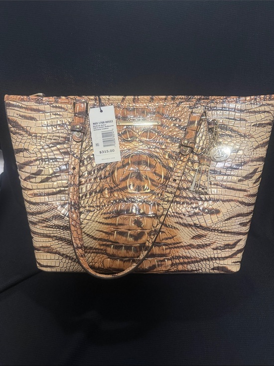 Handbags - Croc-Embossed Large Tote Bag in Brown